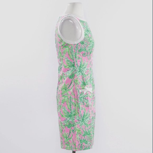 NEW Lilly Pulitzer Kathleen Stretch Hanging Around Dress Prosecco Pink SIZE 0 - Picture 6 of 6